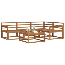 Ensemble de canapés d'extérieur 5 pcs Naturel 525525525525