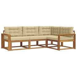 Ensemble de canapés d'extérieur 4 pcs Naturel et Beige 525527525527