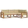 Ensemble de canapés d'extérieur 4 pcs Naturel et Beige 525527525527