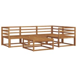 Ensemble de canapés d'extérieur 5 pcs Naturel 525529525529
