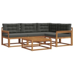 Ensemble de canapés d'extérieur 5 pcs Naturel et Anthracite 525533525533