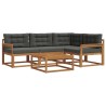 Ensemble de canapés d'extérieur 5 pcs Naturel et Anthracite 525533525533
