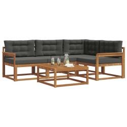 Ensemble de canapés d'extérieur 5 pcs Naturel et Anthracite 525533525533
