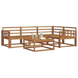 Ensemble de canapés d'extérieur 5 pcs Naturel 525536525536