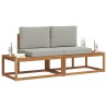 Ensemble de canapés d'extérieur avec coussin 2 pcs Naturel 525542525542