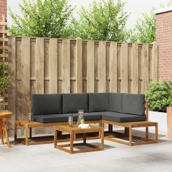 Ensemble de canapés d'extérieur 5 Pièce Naturel et Anthracite 525545525545