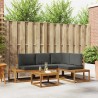 Ensemble de canapés d'extérieur 5 Pièce Naturel et Anthracite 525545525545