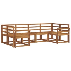 Ensemble de canapés d'extérieur 6 pcs Naturel 525546525546