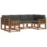 Ensemble de canapés d'extérieur 6 pcs Naturel et Anthracite 525547525547