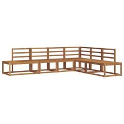 Ensemble de canapés d'extérieur 6 Pièce Naturel 525552525552