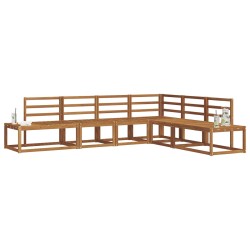 Ensemble de canapés d'extérieur 6 Pièce Naturel 525552525552