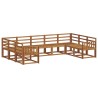 Ensemble de canapés d'extérieur 9 pcs Naturel 525553525553