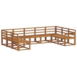 Ensemble de canapés d'extérieur 9 pcs Naturel 525554525554