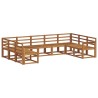 Ensemble de canapés d'extérieur 9 pcs Naturel 525554525554