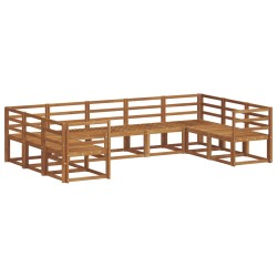 Ensemble de canapés d'extérieur 9 pcs Naturel 525555525555