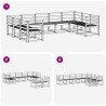 Ensemble de canapés d'extérieur 9 pcs Naturel 525555525555