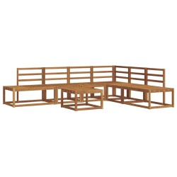 Ensemble de canapés d'extérieur 7 Pièce Naturel 525556525556
