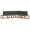 Ensemble de canapés d'extérieur 6 Pièce Naturel et Anthracite 525557525557