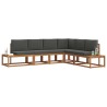 Ensemble de canapés d'extérieur 6 Pièce Naturel et Anthracite 525557525557