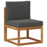 Ensemble de canapés d'extérieur 6 Pièce Naturel et Anthracite 525557525557