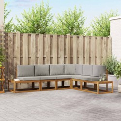 Ensemble de canapés d'extérieur 6 Pièce Gris Naturel et Clair 525559525559