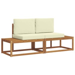 Ensemble de canapés d'extérieur avec coussin 2 pcs Naturel 525561525561