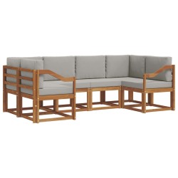 Ensemble de canapés d'extérieur 6 pcs Gris Naturel et Clair 525567525567