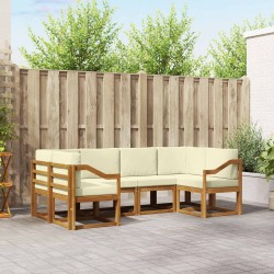 Ensemble de canapés d'extérieur 6 pcs Naturel et Crème 525568525568