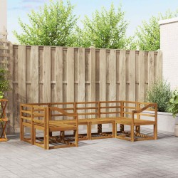 Ensemble de canapés d'extérieur 6 pcs Naturel 525569525569