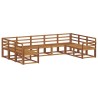 Ensemble de canapés d'extérieur 9 pcs Naturel 525570525570