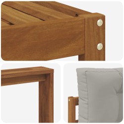 Ensemble de canapés d'extérieur 5 pcs Gris Naturel et Clair 525572525572