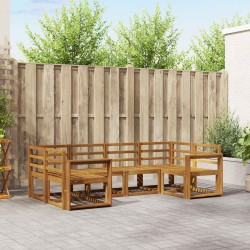 Ensemble de canapés d'extérieur 6 pcs Naturel 525575525575