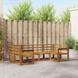 Ensemble de canapés d'extérieur 6 pcs Naturel 525576525576