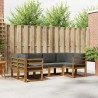 Ensemble de canapés d'extérieur 6 pcs Naturel et Anthracite 525577525577