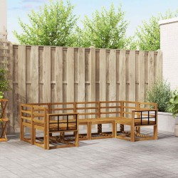 Ensemble de canapés d'extérieur 6 pcs Naturel 525579525579