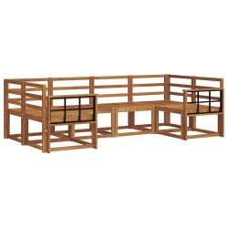 Ensemble de canapés d'extérieur 6 pcs Naturel 525579525579