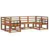 Ensemble de canapés d'extérieur 6 pcs Naturel 525579525579