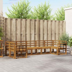 Ensemble de canapés d'extérieur 7 pcs Naturel 525583525583