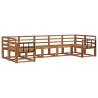 Ensemble de canapés d'extérieur 7 pcs Naturel 525583525583