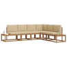 Ensemble de canapés d'extérieur 6 Pièce Naturel et Beige 525585525585