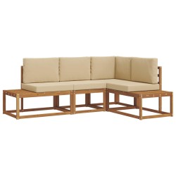 Ensemble de canapés d'extérieur 4 Pièce Naturel et Beige 525588525588