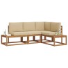 Ensemble de canapés d'extérieur 4 Pièce Naturel et Beige 525588525588
