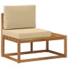 Ensemble de canapés d'extérieur 4 Pièce Naturel et Beige 525588525588
