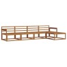 Ensemble de canapés d'extérieur 5 pcs Naturel 525589525589