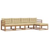 Ensemble de canapés d'extérieur 5 pcs Naturel et Beige 525590525590