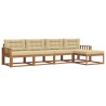 Ensemble de canapés d'extérieur 5 pcs Naturel et Beige 525592525592