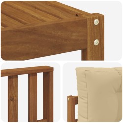 Ensemble de canapés d'extérieur 5 pcs Naturel et Beige 525592525592