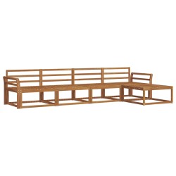 Ensemble de canapés d'extérieur 5 pcs Naturel 525593525593
