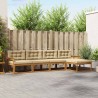 Ensemble de canapés d'extérieur 5 pcs Naturel et Beige 525599525599