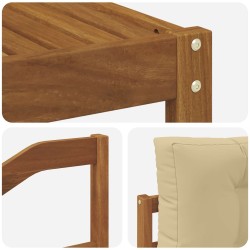 Ensemble de canapés d'extérieur 5 pcs Naturel et Beige 525601525601